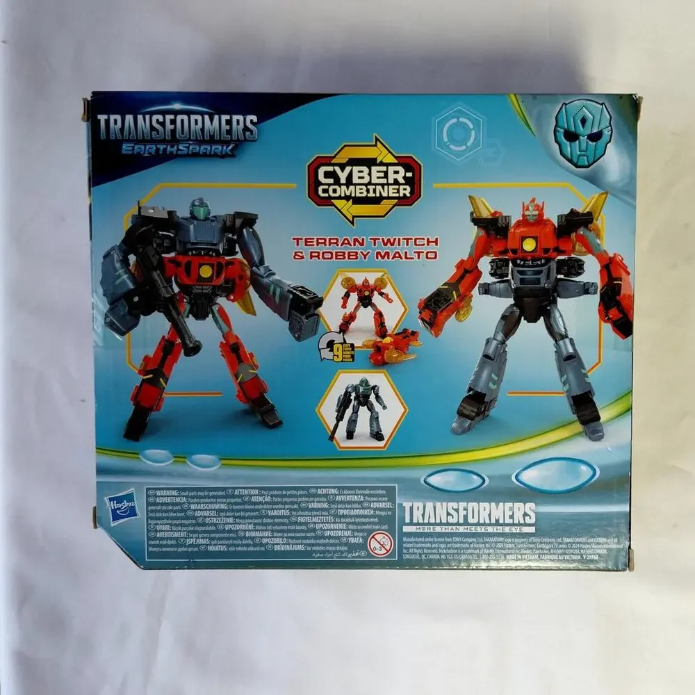 Transformers Toys EarthSpark Cyber-Combiner Terran Twitch and Robby Malto NWT